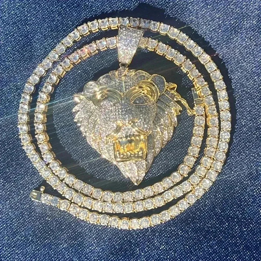 Iced Out “Lion Head” necklace